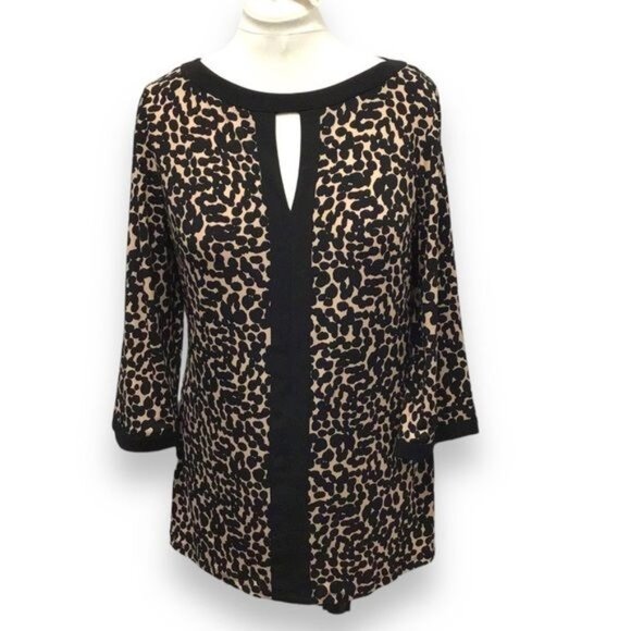 J. HOWARD Women’s Animal Print Stretch Back Zipper Tunic, size 16 - Picture 1 of 8